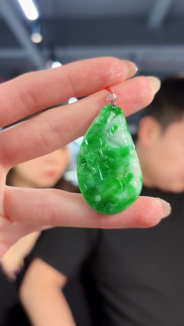 【闪购商品】翡翠颈饰18K金镶嵌缅料A货/支持复检/一件