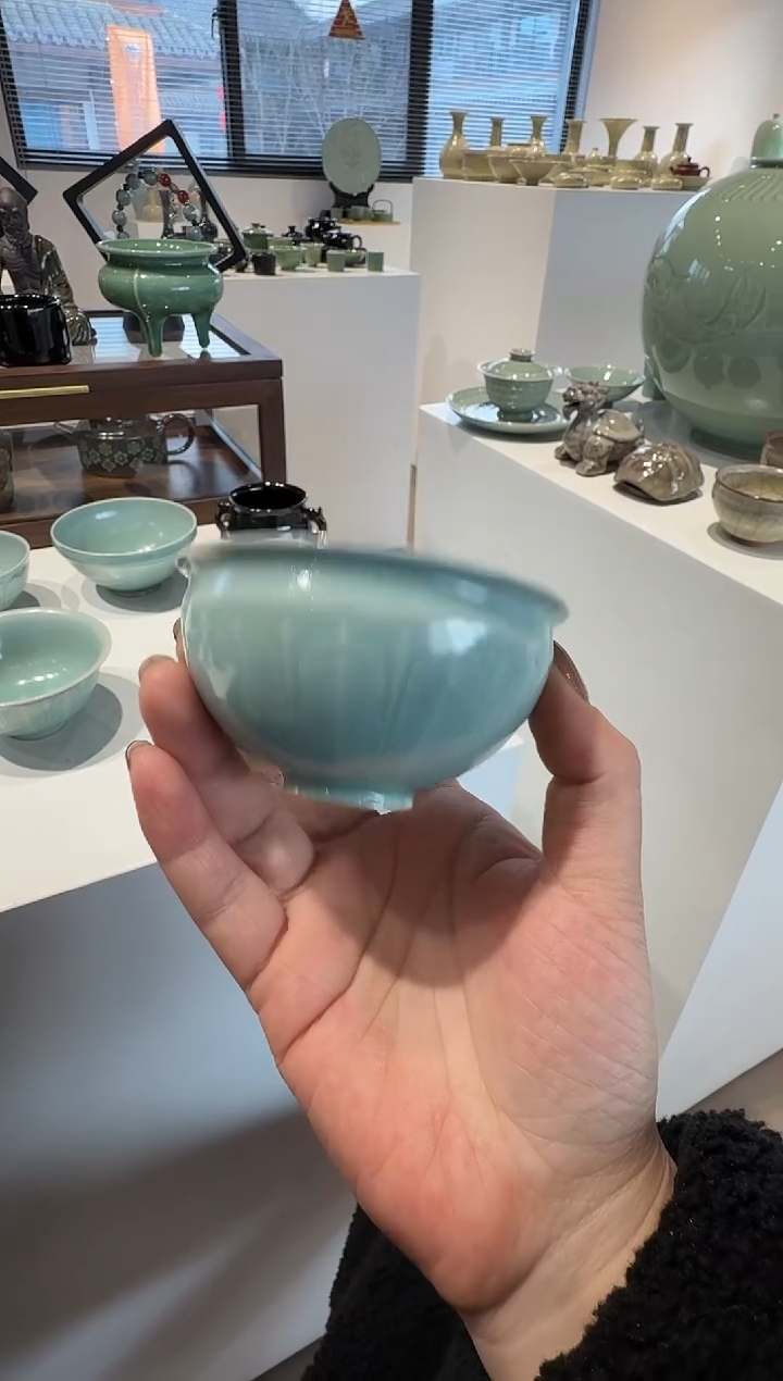 青瓷手工茶器包邮