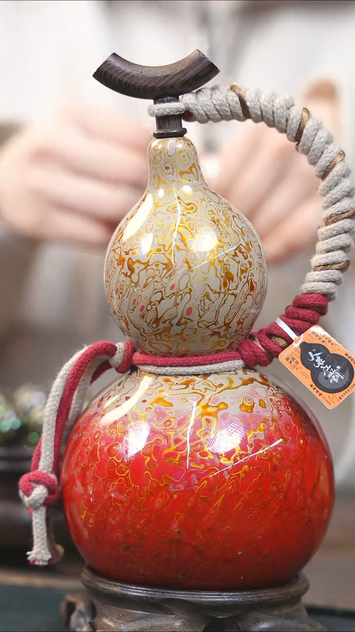 【闪购商品】WT210漆艺酒葫芦不包手串及旋转底座