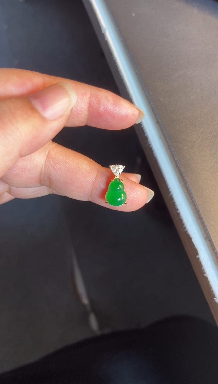 吊坠(不含链)银S925镶嵌翡翠1