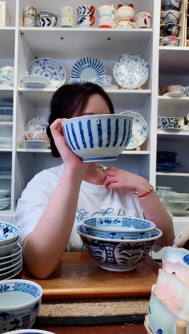 陶瓷浓十草13cm米饭碗