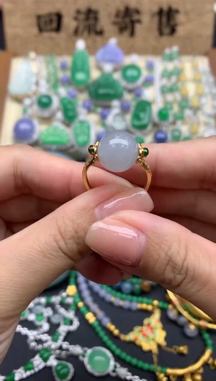 【闪购商品】翡翠戒指18K金镶嵌414-中国好珍宝