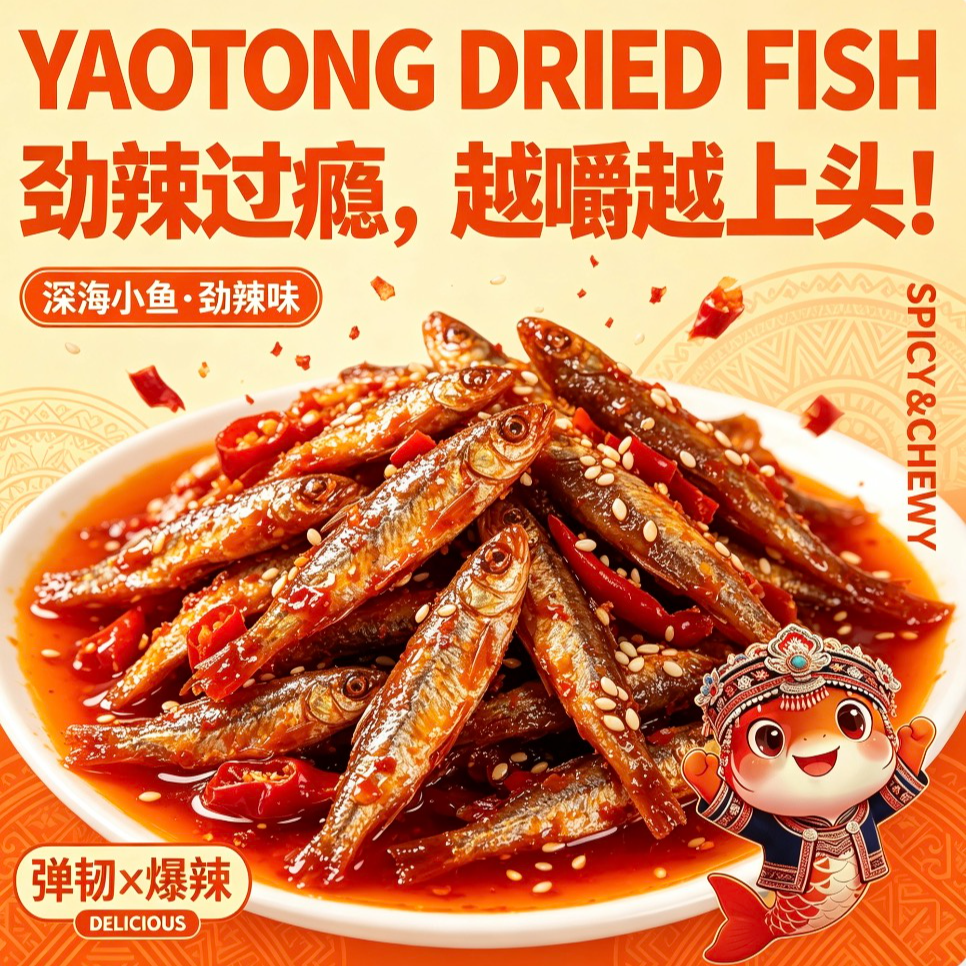 【特惠】香辣劲辣深海小鱼仔毛毛鱼即食解馋休闲追剧零食