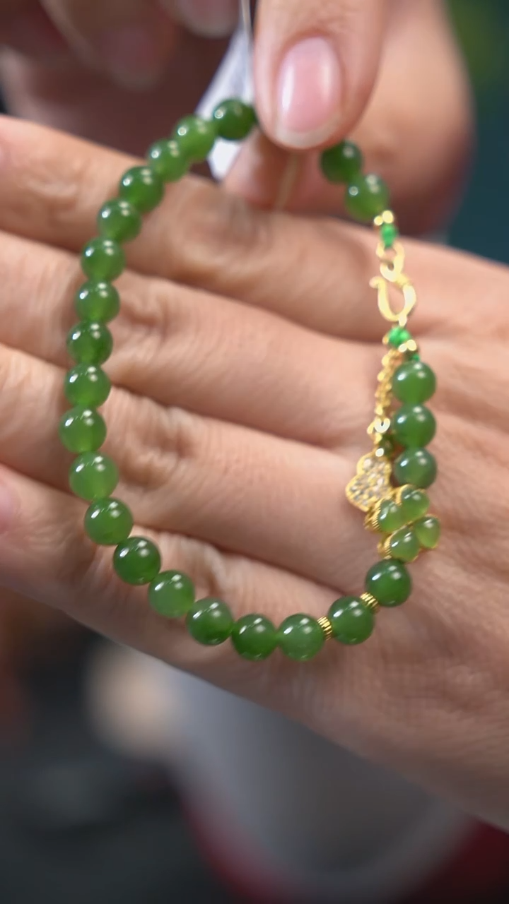 【闪购商品】和田玉手串银S925镶嵌手串