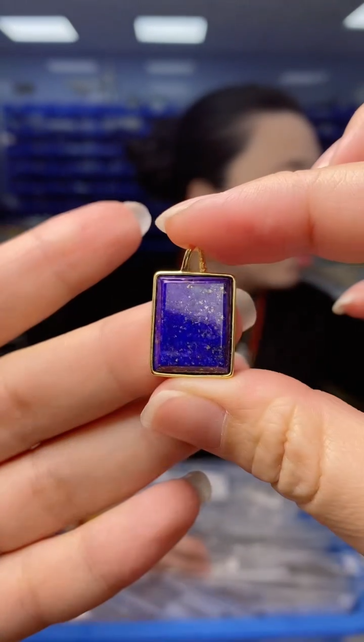 【闪购商品】青金石吊坠(不含链)银S925镶嵌  G11829