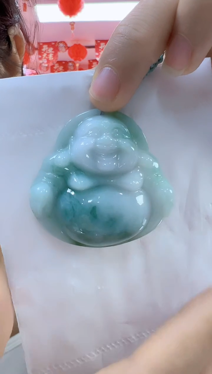 【闪购商品】翡翠颈饰未镶嵌孤品佛公宽51高50厚14