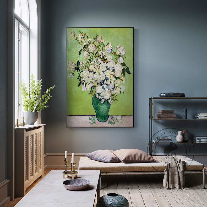 梵高向日葵客厅装饰画世发界油画杏花玄关墙挂画艺术