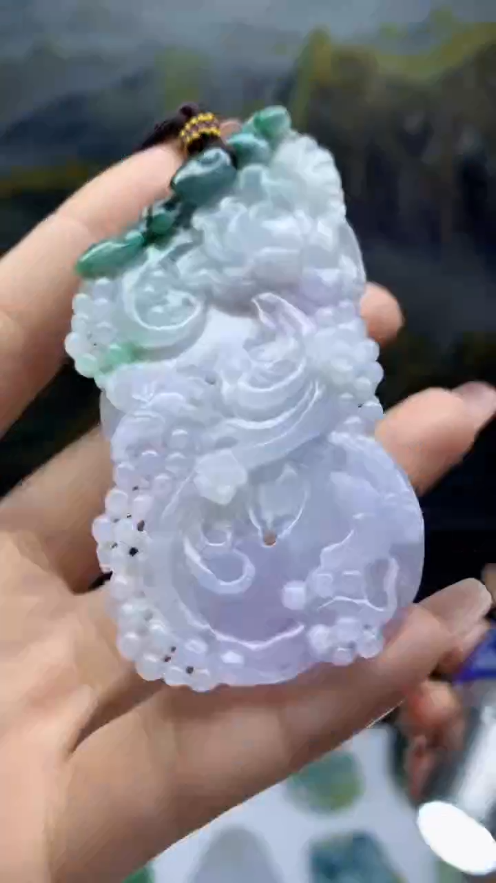 【闪购商品】定制翡翠未镶嵌1064ry-毛货挂件66