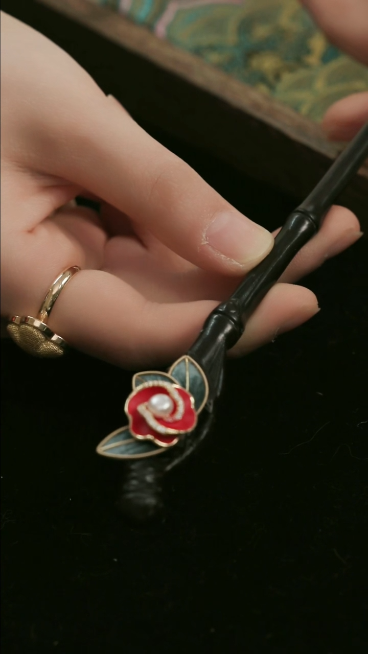 刺绣湘传礼纯手工发簪