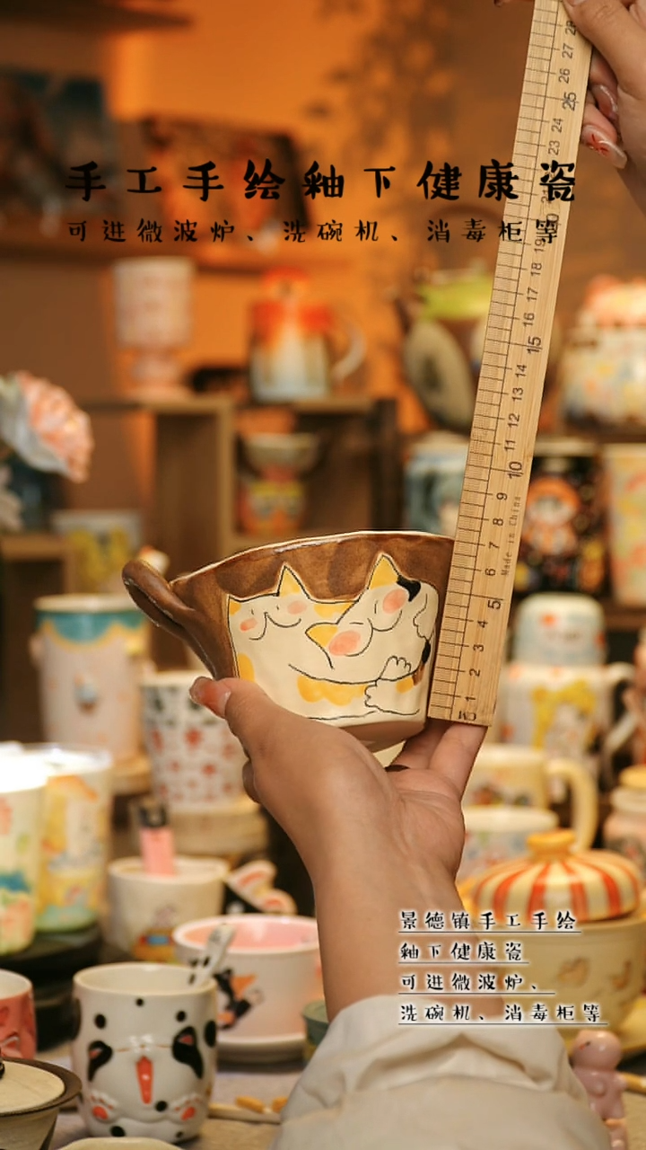 【闪购商品】杯景德镇高温釉下彩陶瓷&A852