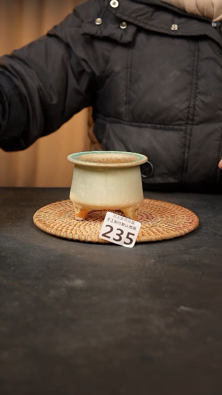 【闪购商品】瓷片235泥泥手工花盆口7