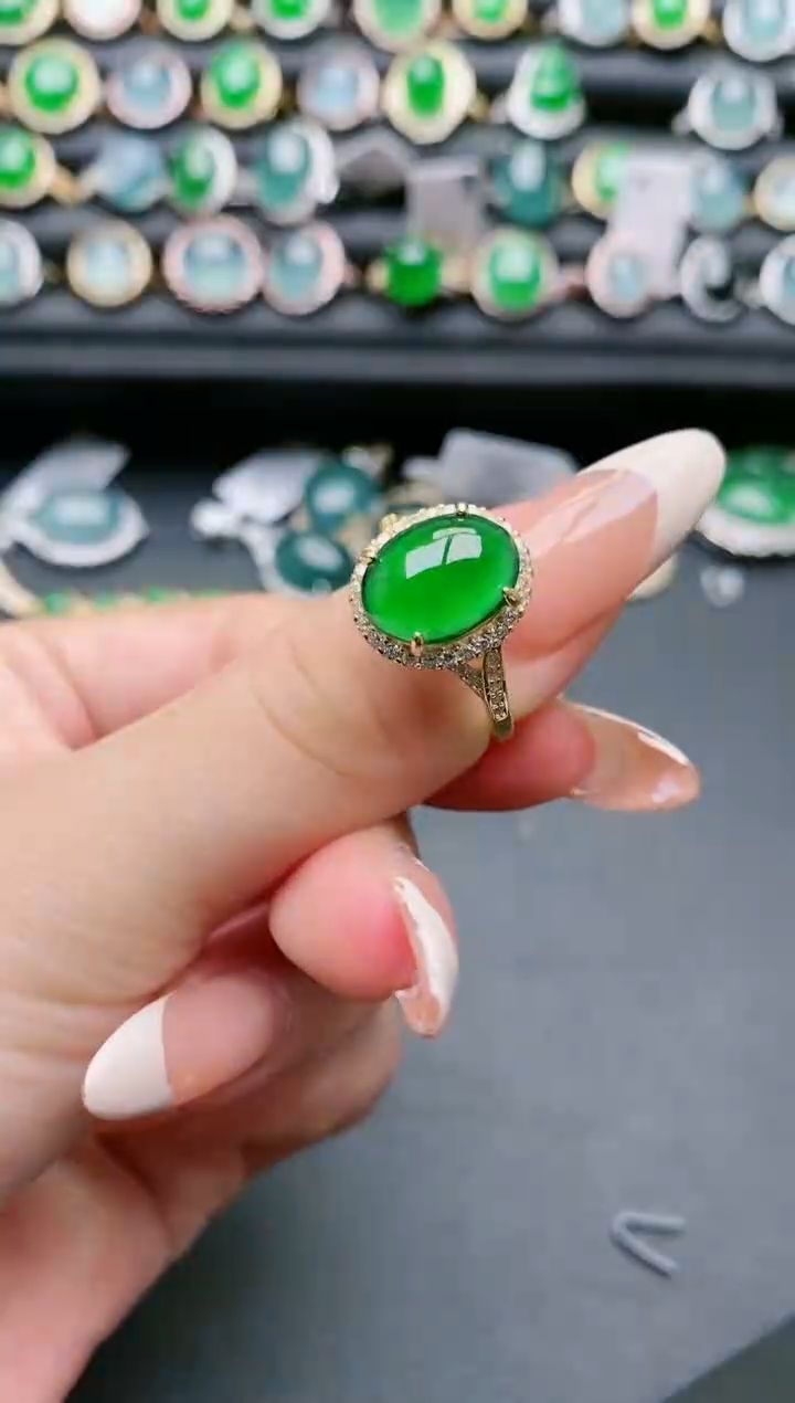 【闪购商品】翡翠戒指银S925镶嵌1111111
