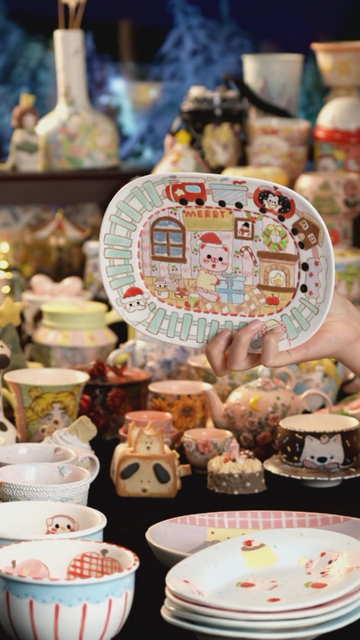 其他陶景德镇釉下彩手绘设计师款陶瓷