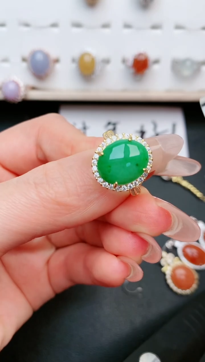 【闪购商品】翡翠戒指银S925镶嵌....