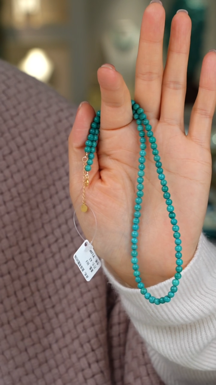 【闪购商品】绿松石项链18K金镶嵌1