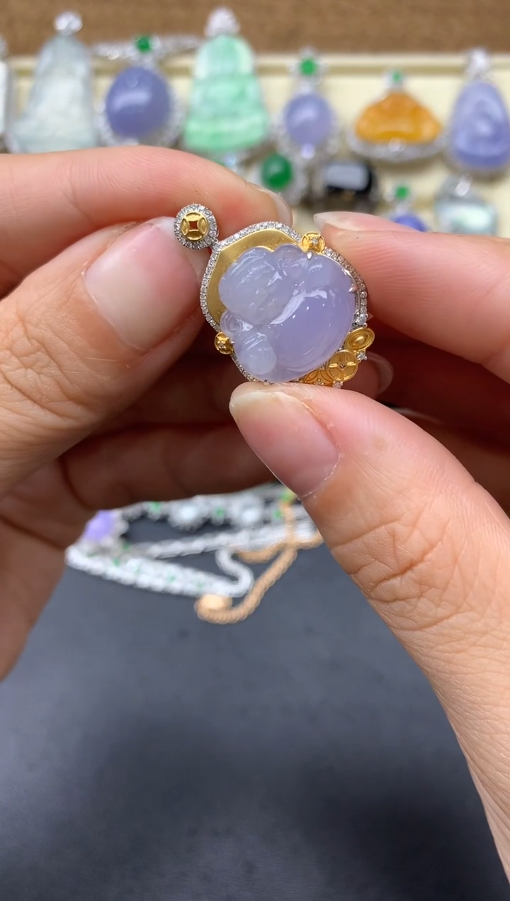 【闪购商品】翡翠颈饰18K金镶嵌449-中国好珍宝