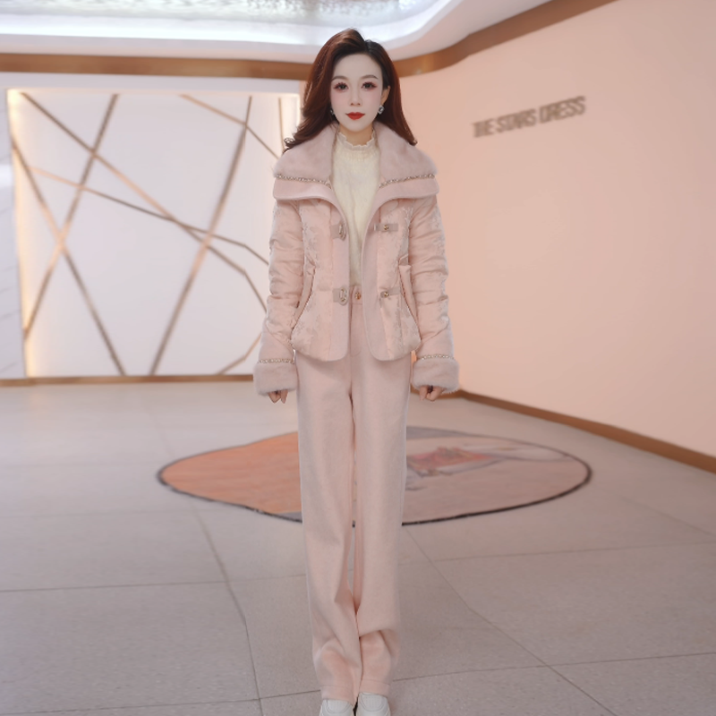 【羽绒服】两件套羽绒服时尚修身气质休闲女神范收腰显瘦减龄百搭