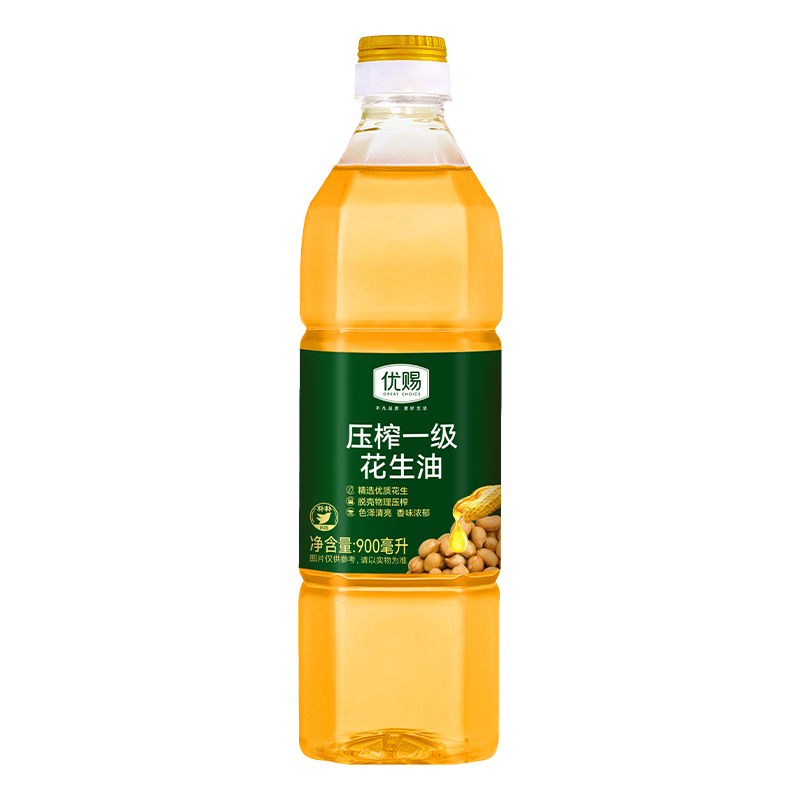 优赐压榨一级花生油900ml