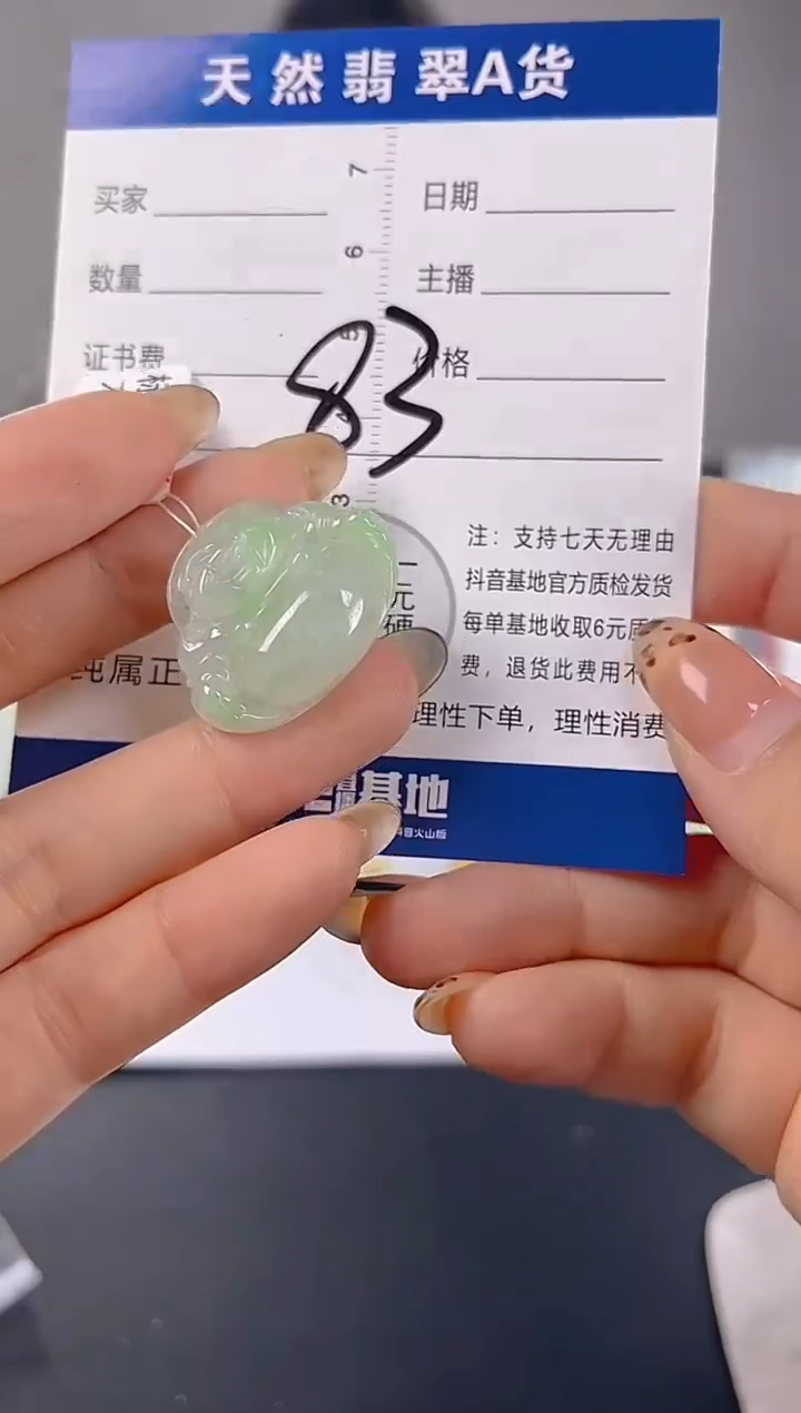 颈饰未镶嵌翡翠天然A货缅甸翡翠   