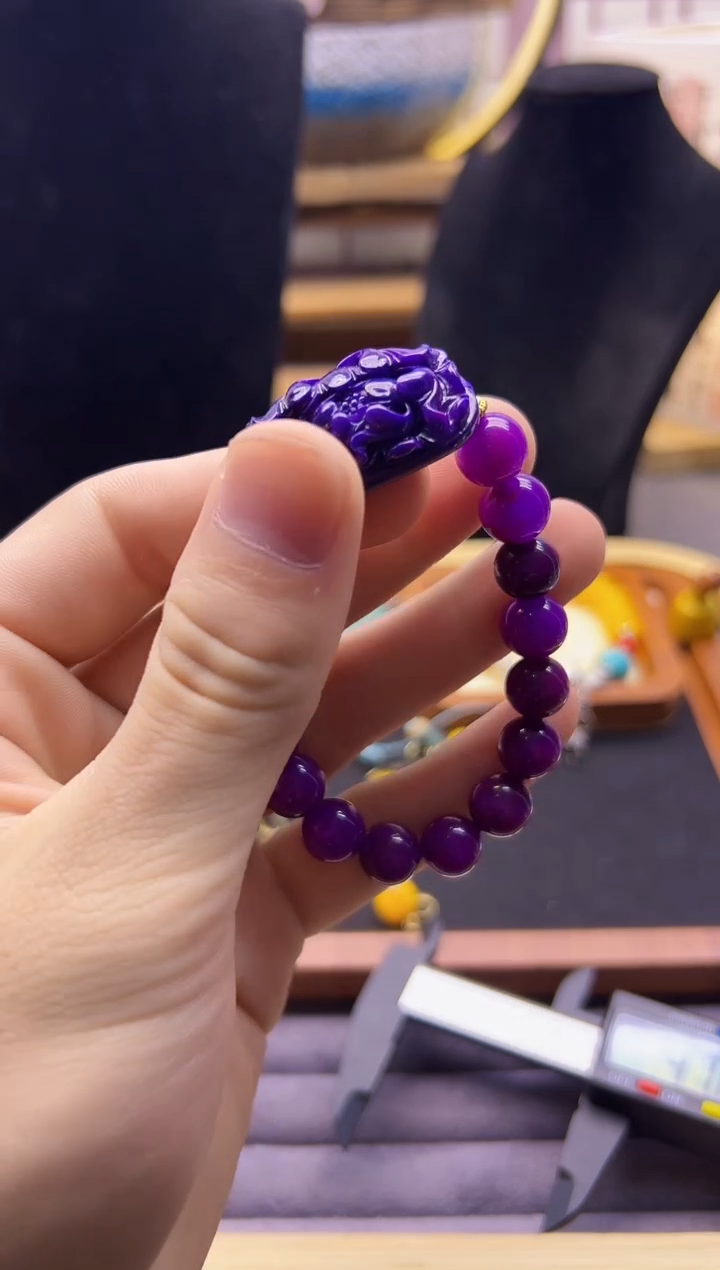 14K金镶嵌苏纪石（舒俱来）颈饰S274      