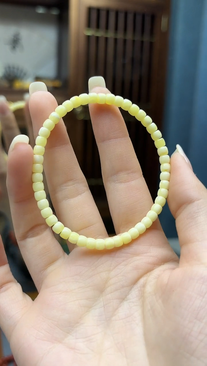 裸石蜜蜡未镶嵌蜜蜡直切小米珠手串4mm+WCY