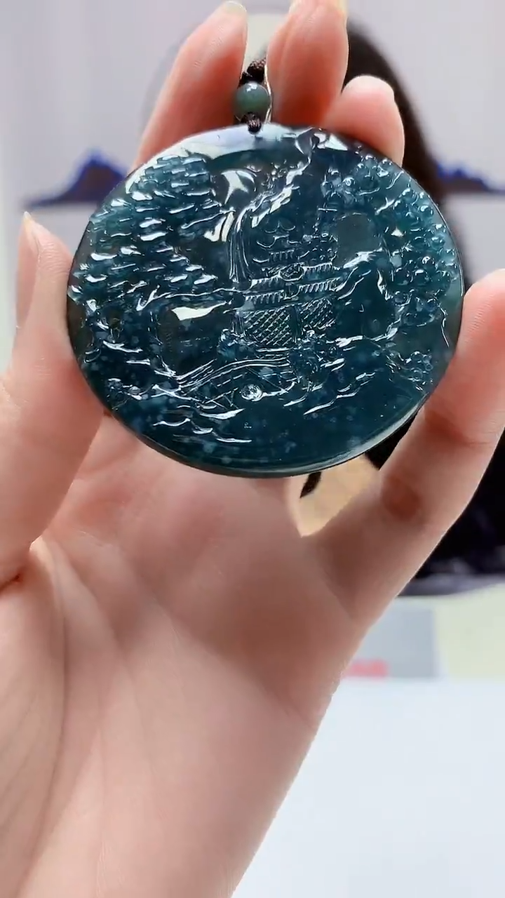 【闪购商品】定制翡翠未镶嵌4829zm-毛货挂件48