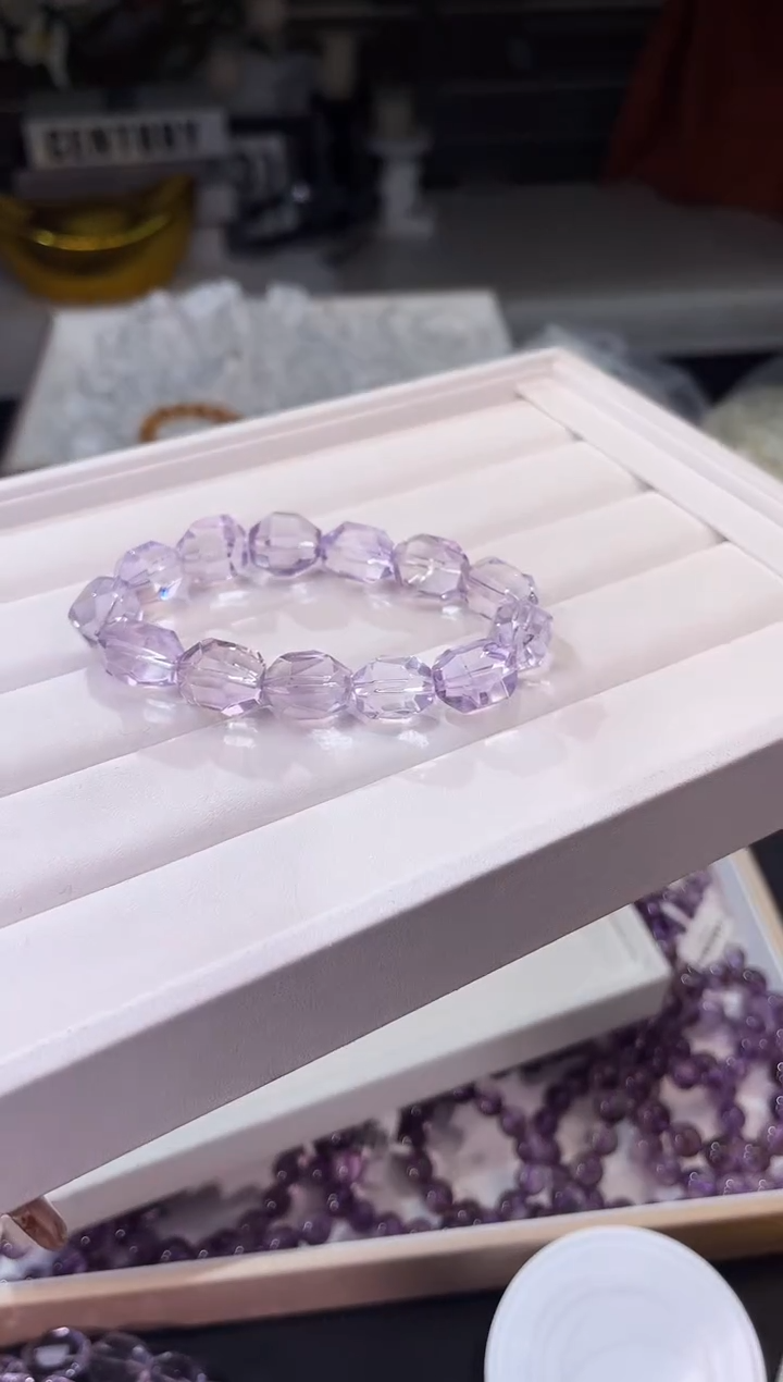 【闪购商品】水晶/未镶嵌玻利维亚紫水菱形手串/多样性发一