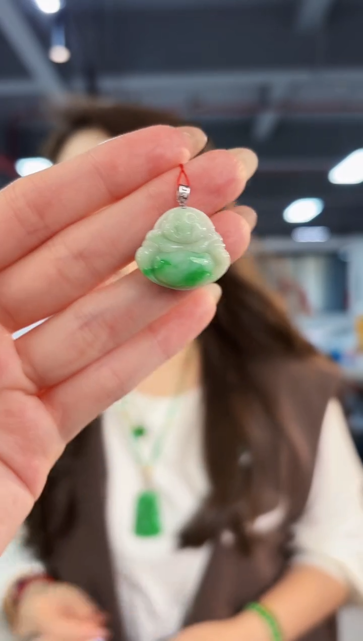 【闪购商品】翡翠颈饰18K金镶嵌缅料A货/支持复检/一件