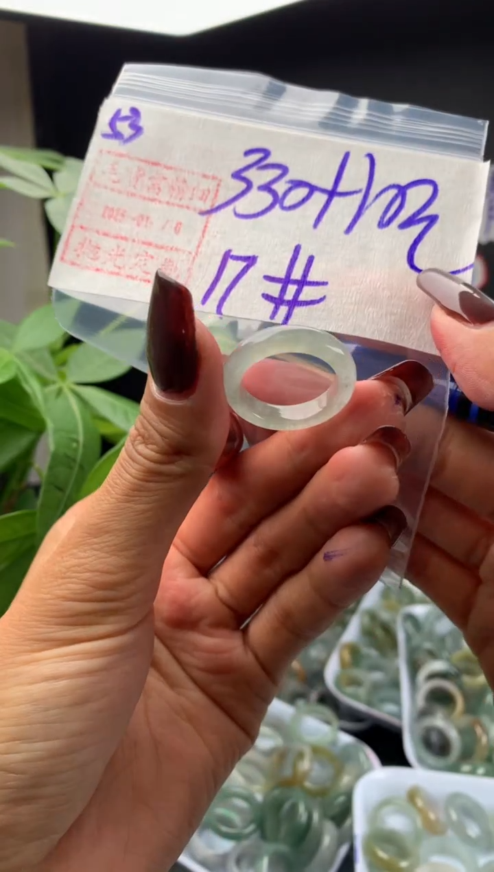 【闪购商品】定制翡翠未镶嵌53戒圈17*340元毛货需精细抛光