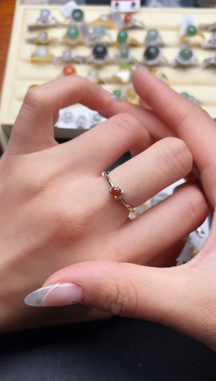 【闪购商品】翡翠戒指银S925镶嵌55555555555+1