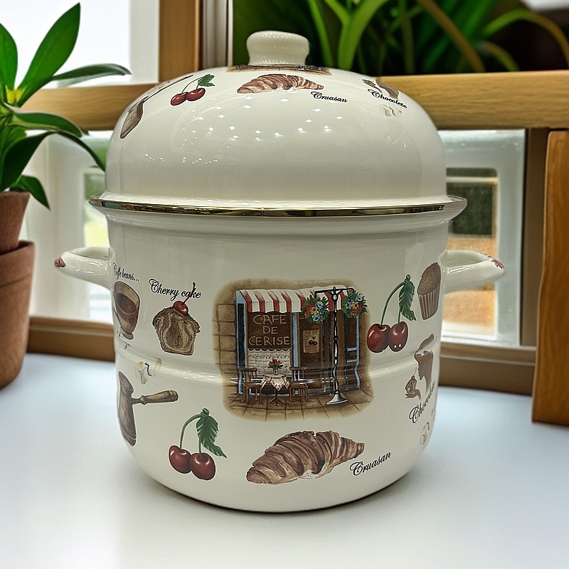 美式咖啡蒸锅汤锅双层双耳蒸锅大容量