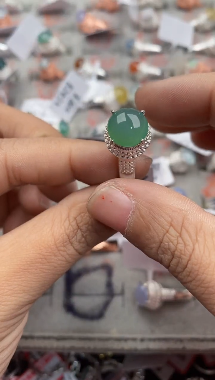 未镶嵌戒指翡翠666---8