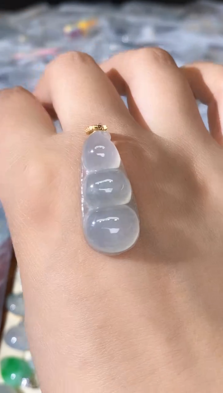 翡翠18K金镶嵌颈饰250606380
