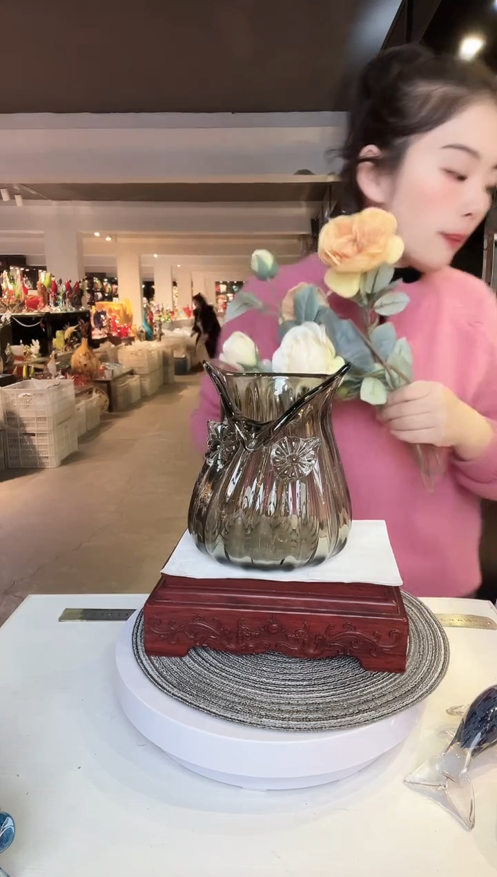 【闪购商品】茶盏琉璃摆件家居摆件 不含花