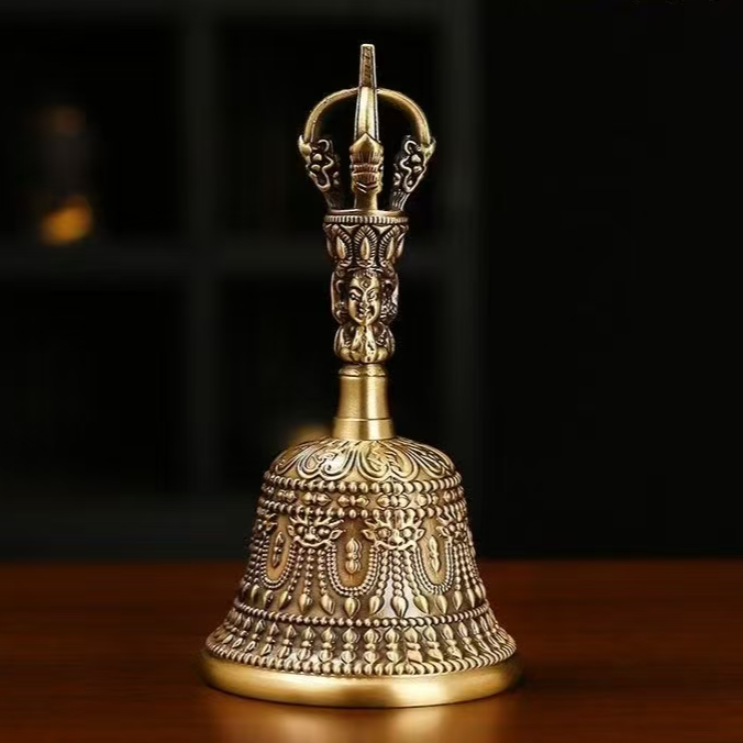 【悟忠老师】住宅清洁手持铃铛金刚款手工黄铜