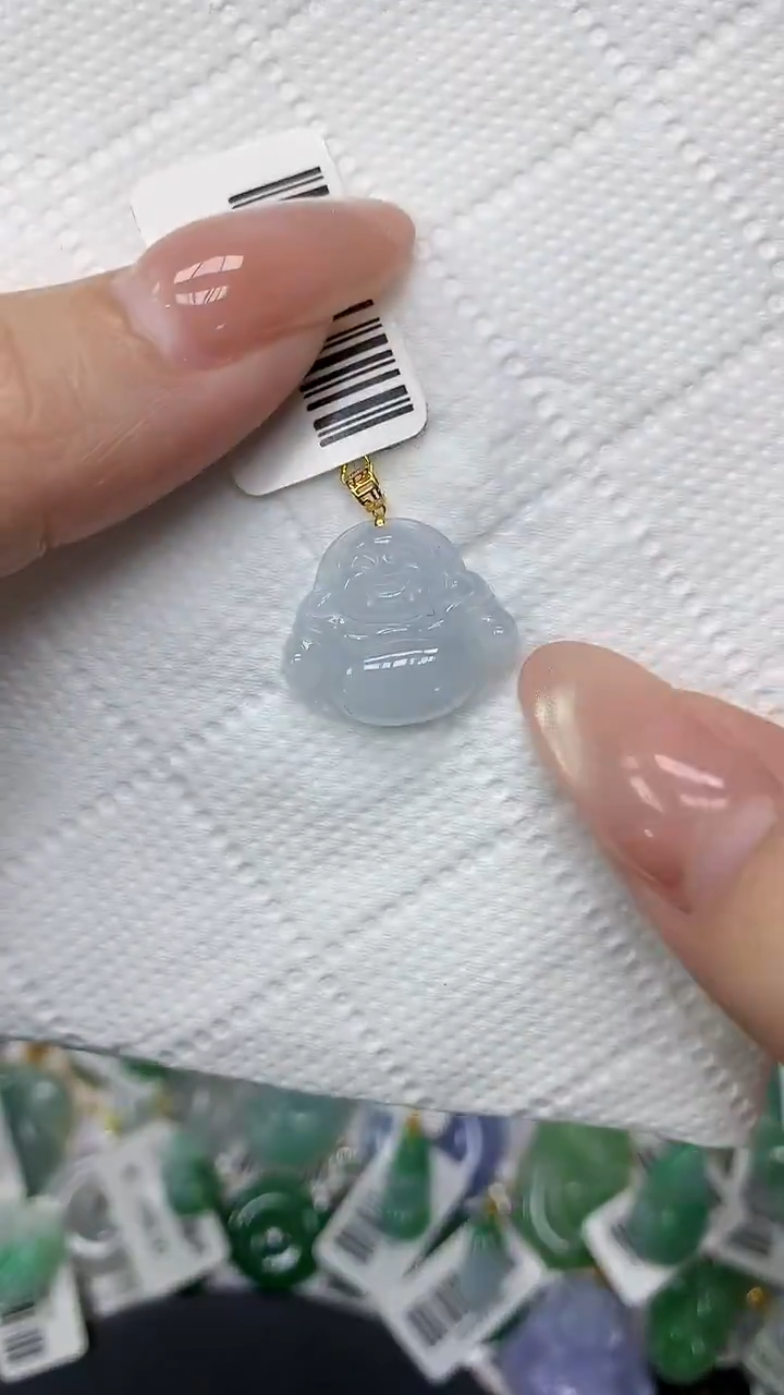 颈饰18K金镶嵌翡翠1111111111111