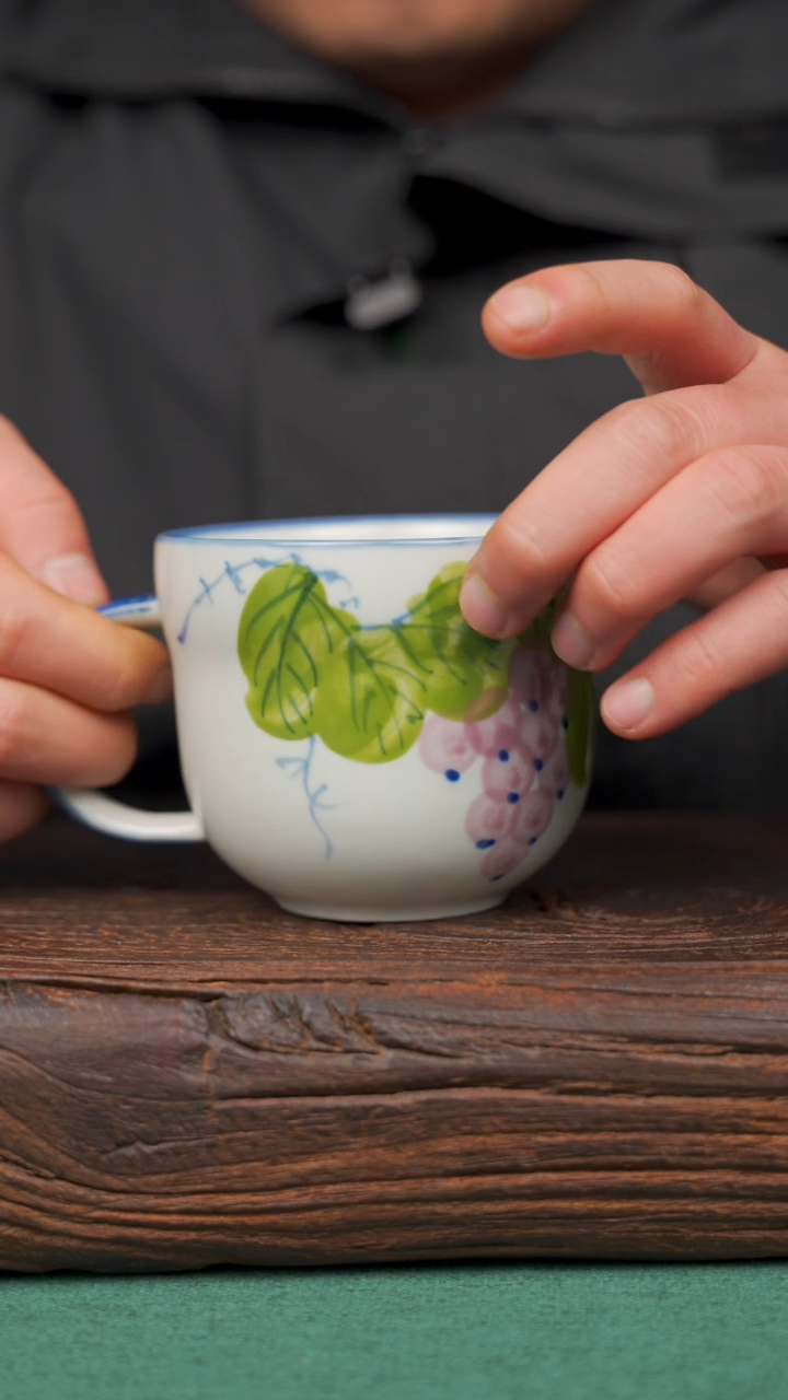 【闪购商品】瓷片73景德镇杯釉下手工手绘瓷器