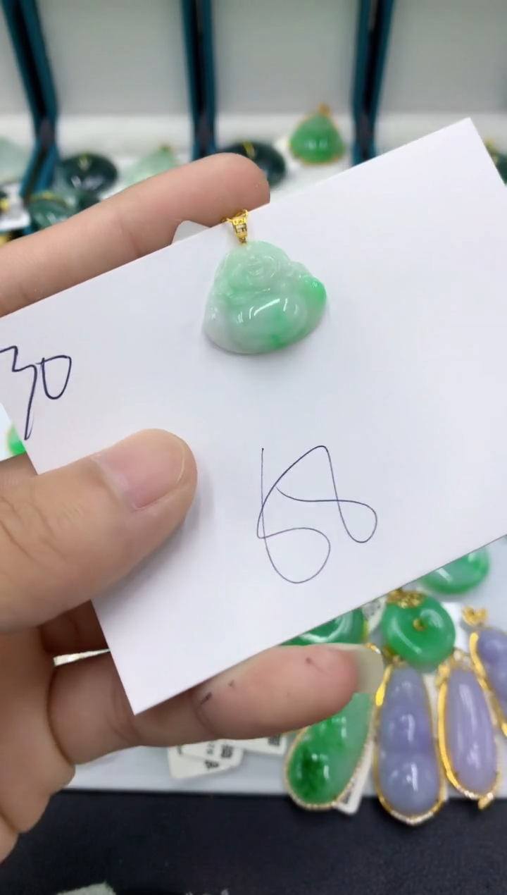 【闪购商品】翡翠颈饰18K金镶嵌翡翠