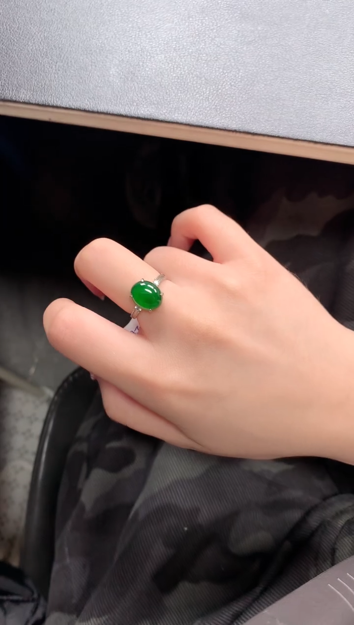 【闪购商品】翡翠戒指银S925镶嵌51351