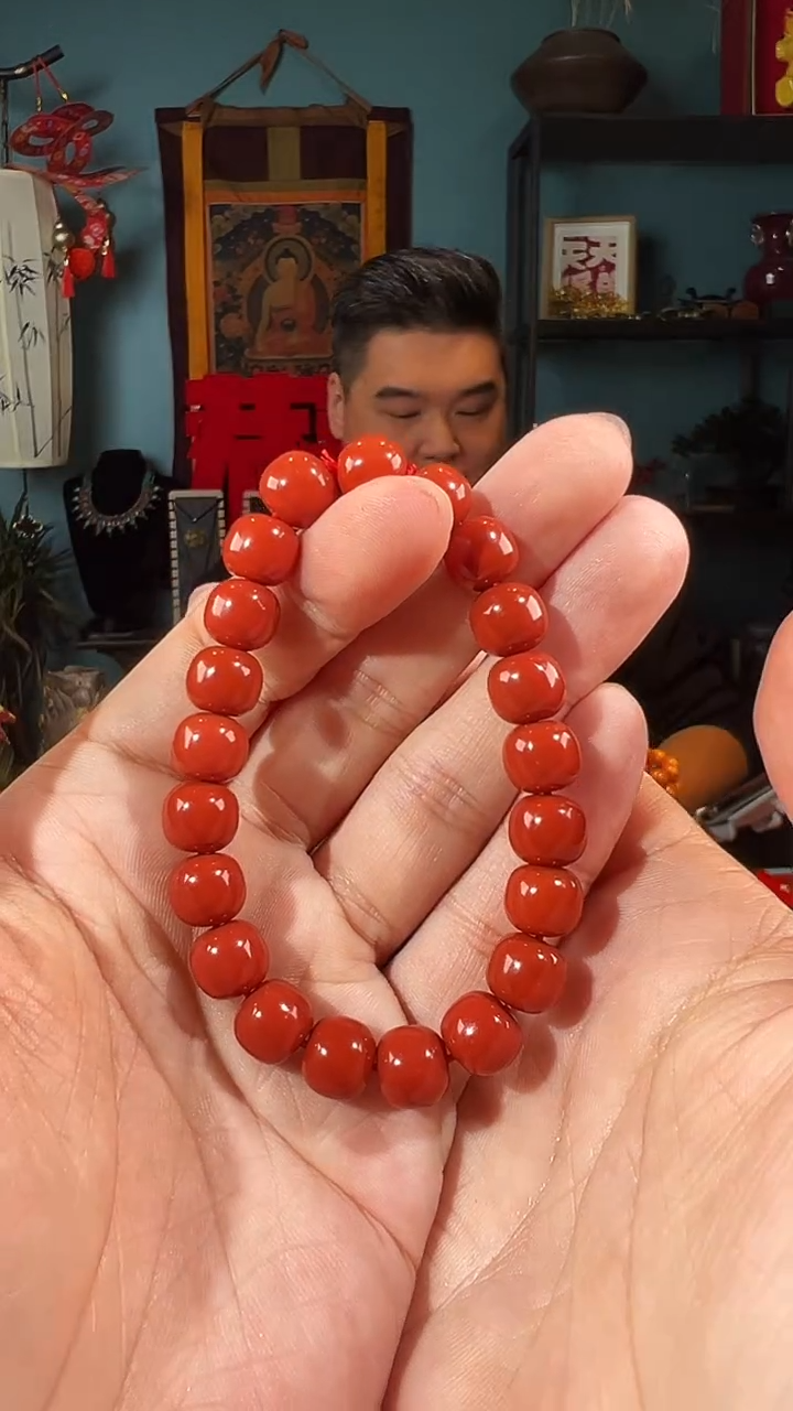 【闪购商品】南红玛瑙手串未镶嵌10+老型甘南柿子黄
