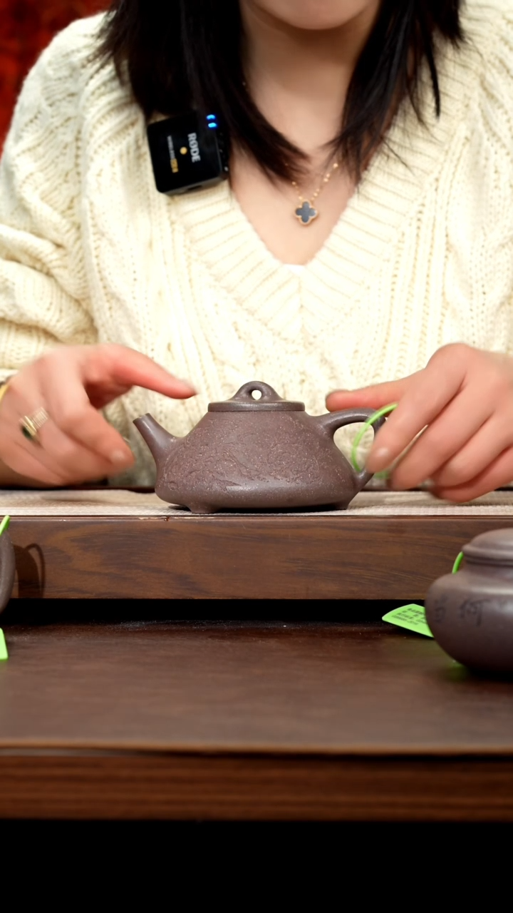 【闪购商品】紫砂茶壶16目天青子冶石瓢220cc左右