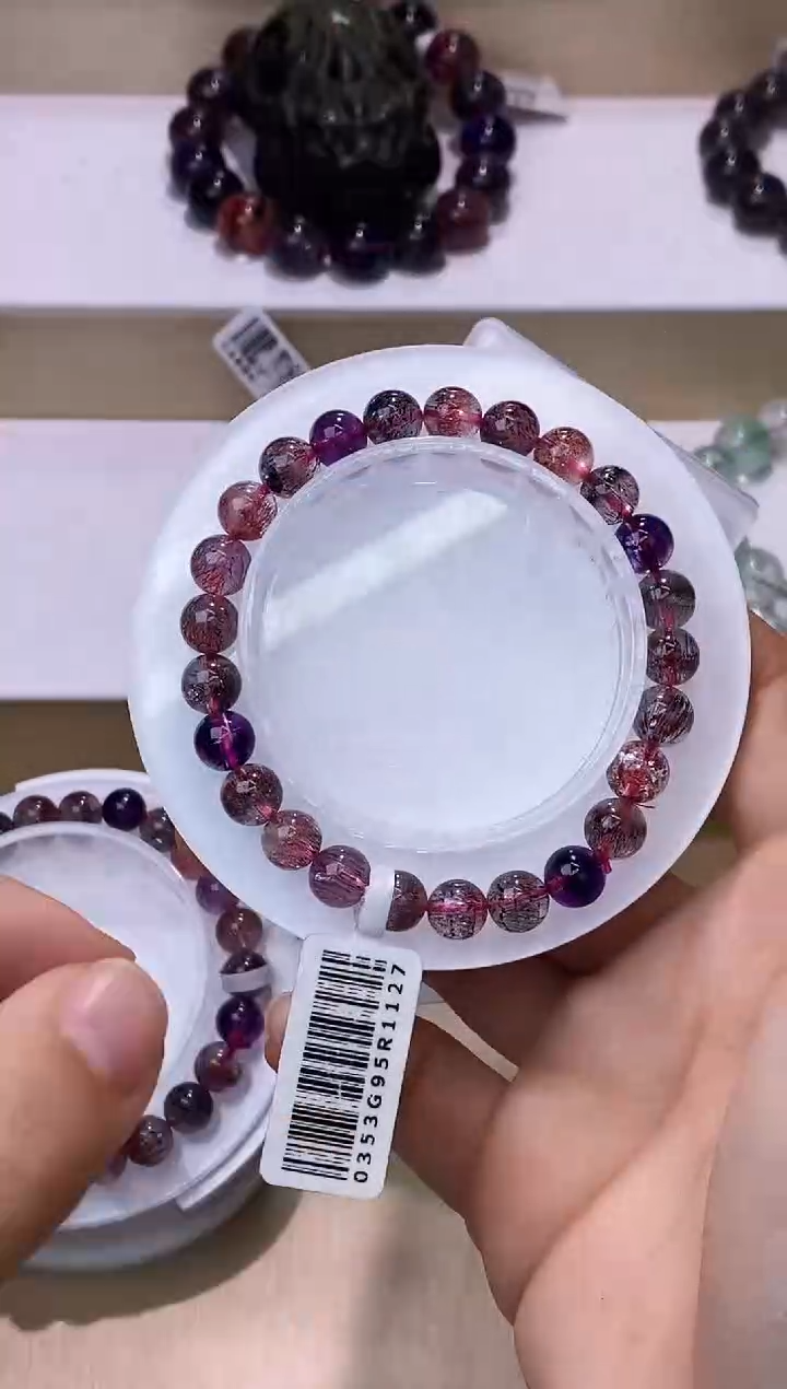 【闪购商品】水晶手链未镶嵌黑加仑超七单圈7m+