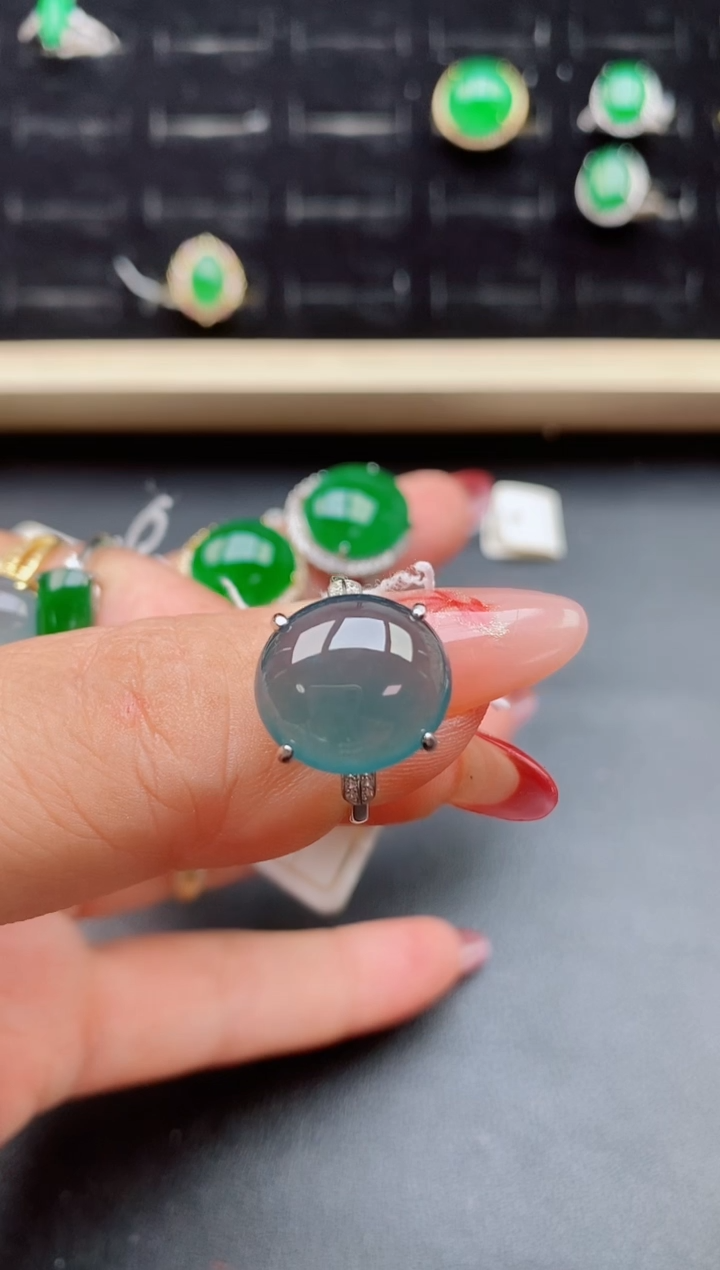 【闪购商品】翡翠戒指银S925镶嵌132321