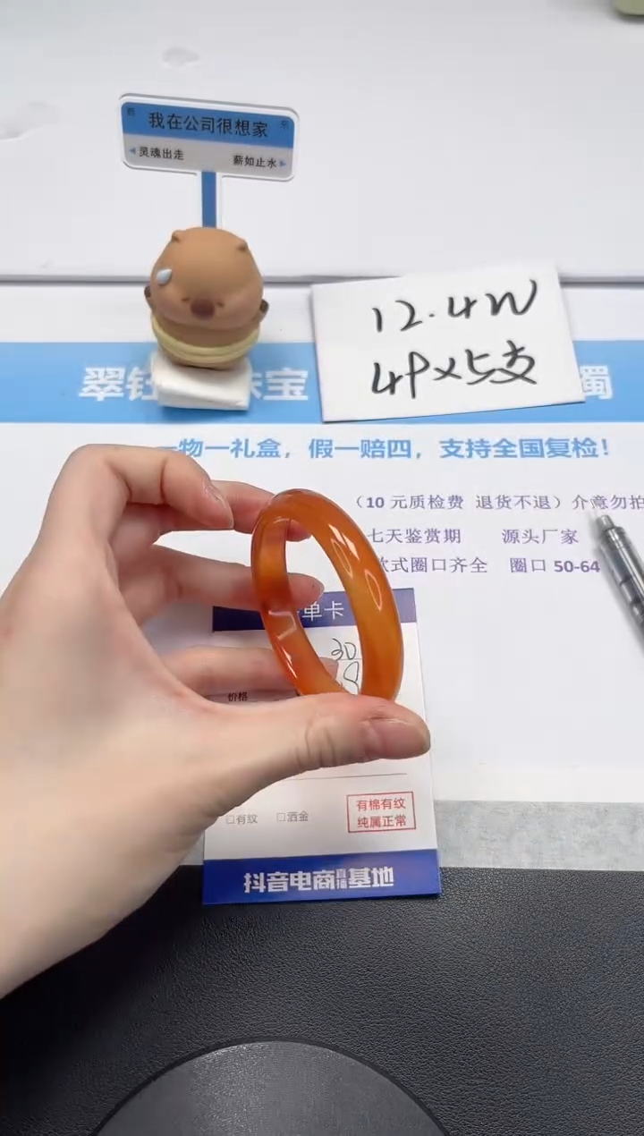 【闪购商品】石英质玉手镯未镶嵌V304-53.9