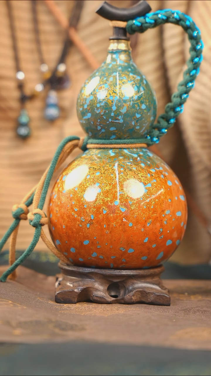 【闪购商品】RA181漆艺酒葫芦不包手串及旋转底座