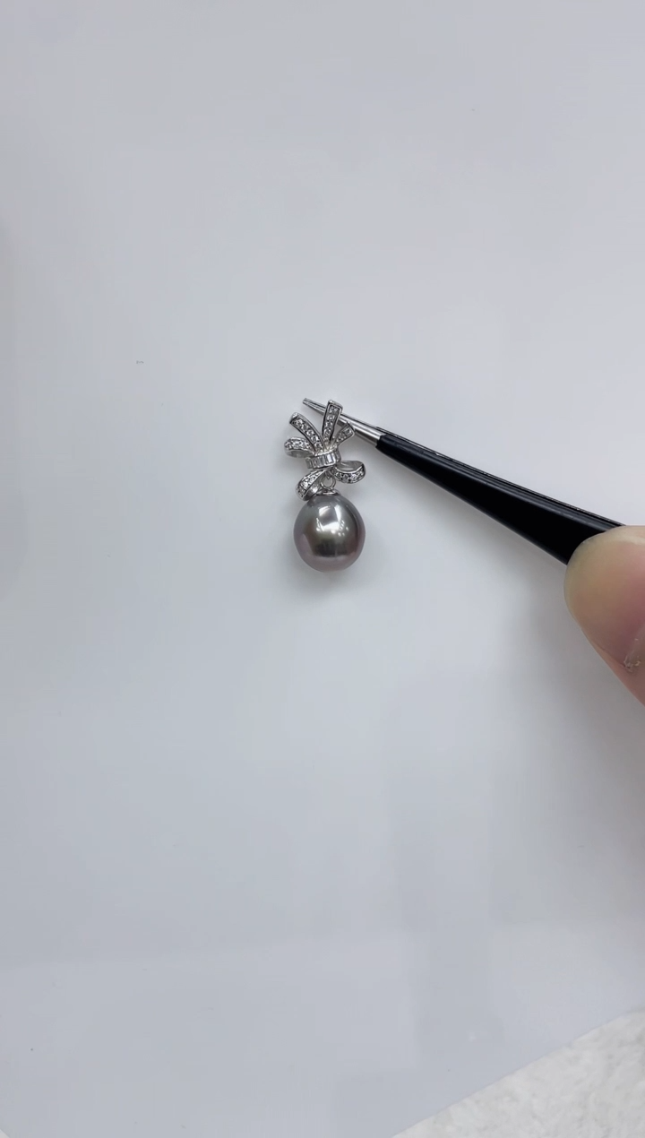 【闪购商品】海水珍珠吊坠(不含链)银S925镶嵌海水珍珠吊坠