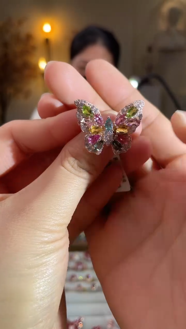 银S925镶嵌手饰碧玺手饰