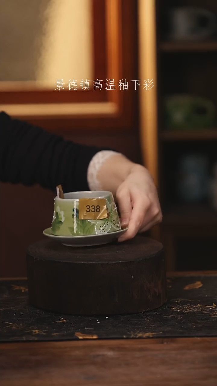 陶瓷景德镇高温釉下手绘陶瓷@L338@