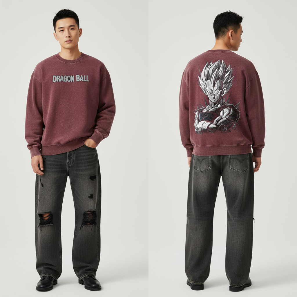 【 贝吉塔  双面 棕红】450克 美式宽松 复古棕红  男士卫衣