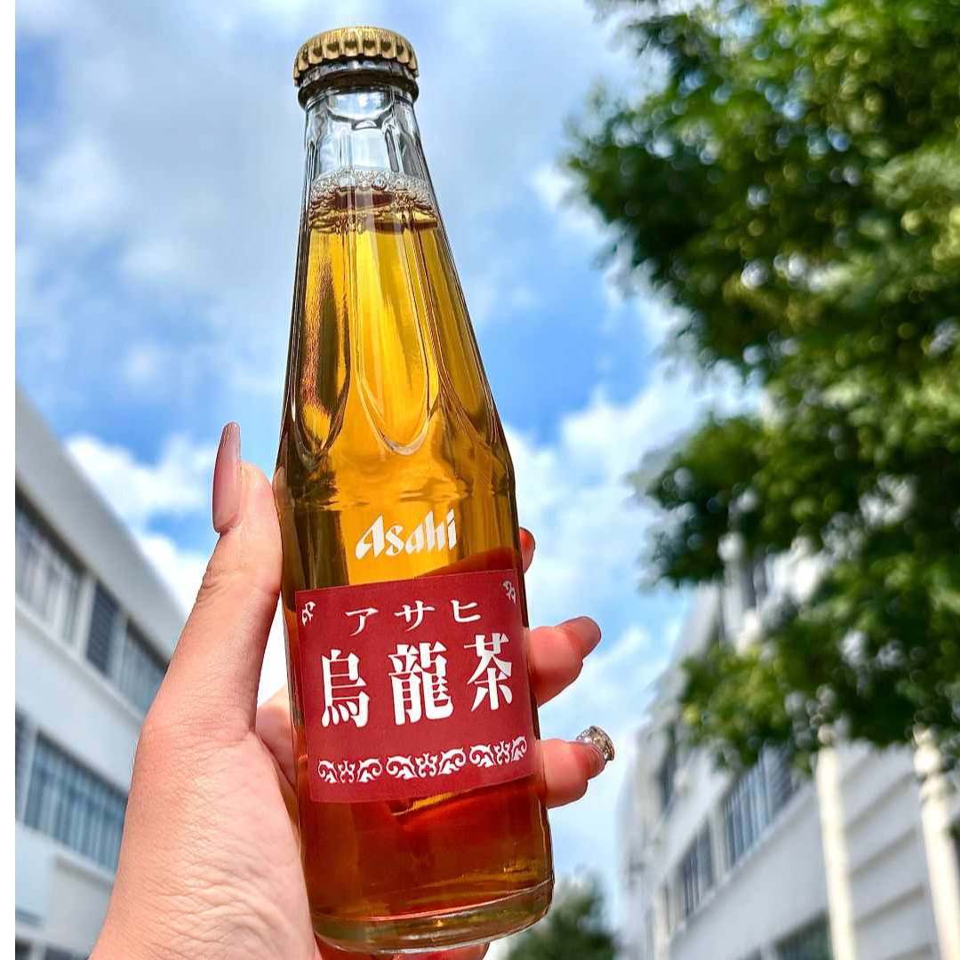 日本进口朝日ASAHI乌龙茶饮料品解腻无糖玻璃瓶200ml居酒屋同款